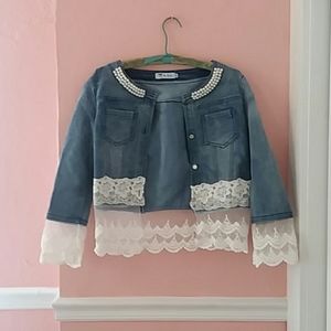 Wu Tong Yu jean and lace jacket boutique